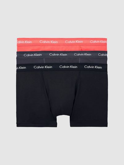 Calvin Klein Underwear HU846604 | Calvin Klein Cotton Stretch Férfi Alsónadrág Fekete / Korall